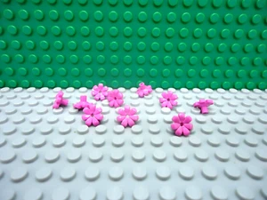 Lego mini figure 10 Dark Pink Friends rounded Flower 7 petal with pin NEW - Picture 1 of 1