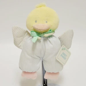 Duck Plush Baby Rattle Eden Toy Lovey Stuffed Animal w/ Original Tags Vtg - Picture 1 of 13
