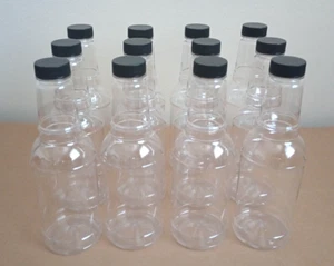 12 piezas - Botellas vacías de plástico de 12,6 oz con tapas - 1 docena - paquete de 12 - NUEVAS - Imagen 1 de 5