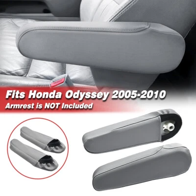 Par de cubiertas de vinilo gris oscuro para reposabrazos de asiento Honda Odyssey 2005 2006 2007-2010 Foto 1 de 4