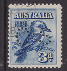 AUSTRALIA RARE 1928 3d Blue Kookaburra OPT PERF OS CTO PMK FULL GUM  (QE12)
