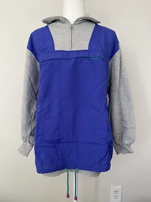 LIZ & CO. Womens 100% Cotton Layered Outdoor Pullover Sweater Size M Purple/Gray - Image 1 of 4