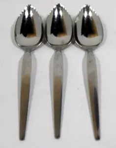 Oneida Community 3 cucharas de pomelo de acero inoxidable patrón satinado usadas - Imagen 1 de 5