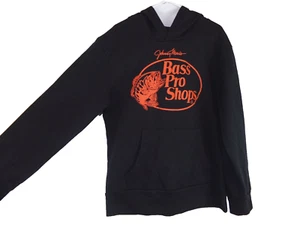 Bass Pro Kids size M 6-8 Black and Orange Hoodie Sweatshirt - Picture 1 of 5