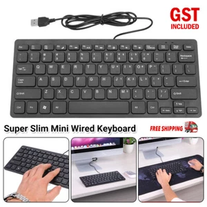 K1000 Super Slim Mini Wired Keyboard USB Multimedia Waterproof Keypad Universal - Picture 1 of 14