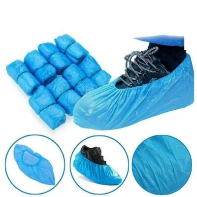 Disposable Shoe Covers For Shoes And Boots Protect Carpets & Floors Blue - Image 1 of 4