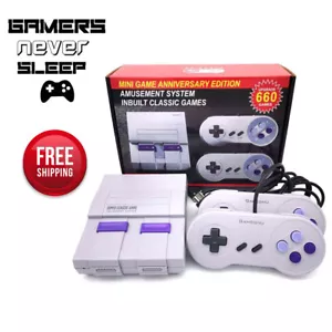 Consola de sistema Super Nintendo SNES con 2 mandos, cables de CA y A/V - Imagen 1 de 6