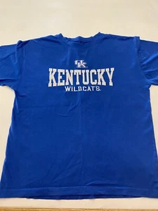 UK Kentucky Wildcats Tee Pro Edge Adult Unisex Large Basketball Football Blue - Picture 1 of 7