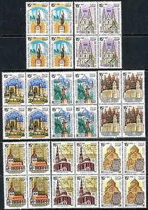6109 - RUSSIA 1990 - Historical Buildings - Churches - MNH(**) Set - Block of 4 - Picture 1 of 2