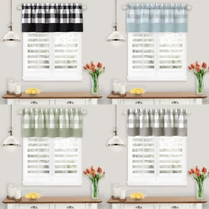 Kate Aurora Modern Farmhouse Plaid Checkered Volant - verschiedene Farben - Bild 1 von 26