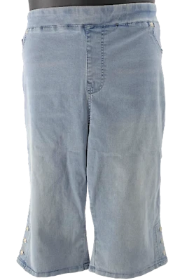 DG2 por Diane Gilman FLEXstretch Denim Pull-On Pedal Empujador Cambray Foto 1 de 3