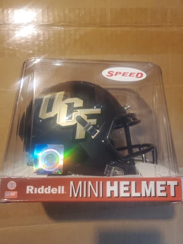 Central Florida UCF Knights Riddell NCAA Speed Mini Football Helmet Matte Black Cover
