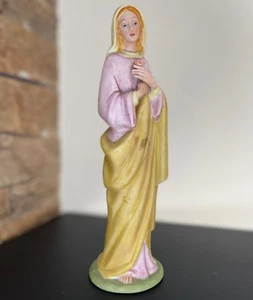 Ceramic Vintage Italian Spelter statue of Our Lady of Lourdes Virgin Mary 1960s⭐ - Picture 1 of 12