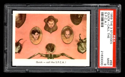 1959 Fleer Three Stooges #68 Quick call the S. P. C. A. !  PSA 9 - Image 1 of 2