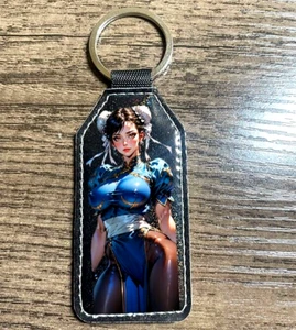 street fighter chun li style luggage bag tag, Key chain,  3x1.5 inch  k7 - Picture 1 of 3
