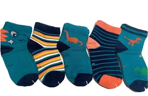 Kids Cotton Crew socks lot of 5 Size S 2-3T - Picture 1 of 6
