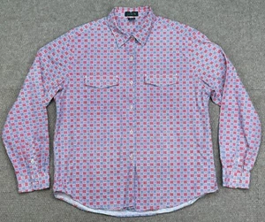 J.Crew Women's Vintage Domino Pattern Button Up Long Sleeve Shirt Size Large - Picture 1 of 10