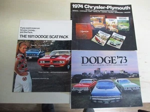 73 DODGE, 71 DODGE SCAT PACK, 74 CHRYSLER PLYMOUTH - Bild 1 von 1