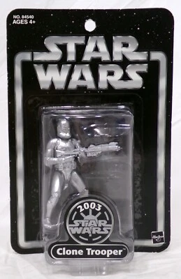 Figura Hasbro Star Wars 2003 20 Aniversario Silver Clone Trooper 3.75" Nueva Foto 1 de 4