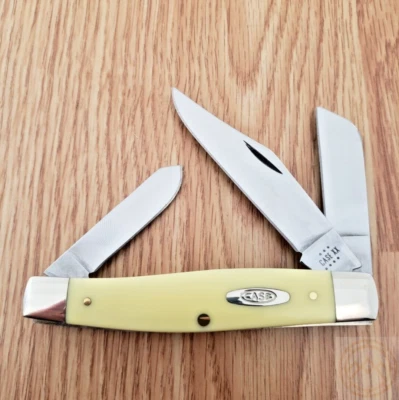 Case XX Large Stockman Pocket Knife Carbon Steel Blades Yellow Synthetic Handle - Image 1 of 4