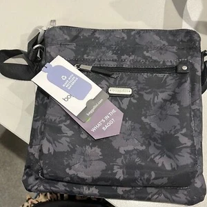 BAGGALLINI New Classic Go Bagg - Onyx Floral - includes RFID phone wristlet. - Picture 1 of 7