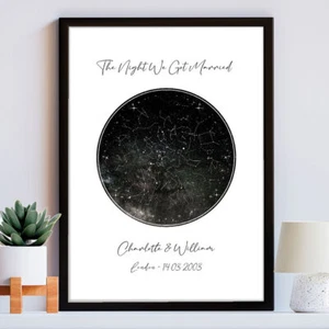 Carta de estrellas personalizada regalo de aniversario para esposo esposa, 1er papel, San Valentín - Imagen 1 de 7