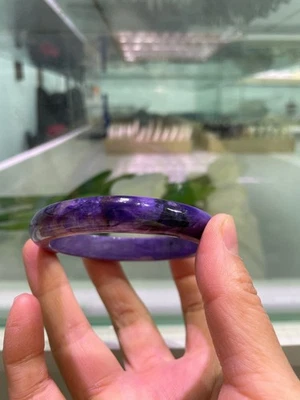 59.6mm Natural Purple Charoite Gemstone Bangle AAAA - Image 1 of 4