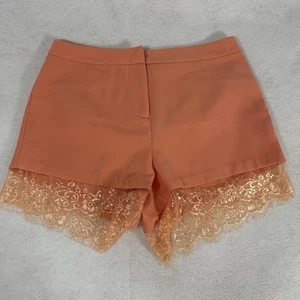 Pantalones Cortos Charlotte Russe Mujer M Medianos Ribete Caqui Encaje Cintura Alta Cremallera Frontal - Imagen 1 de 13