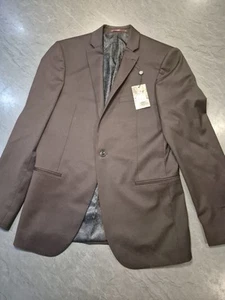 West End by Simon Carter Tonic Look Super Slim Fit Suit Jacket Dark Red Size 40L - Picture 1 of 6
