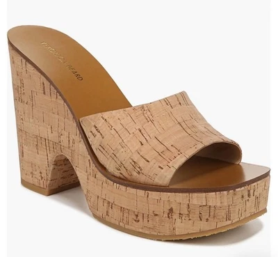 Sandalias de plataforma Veronica Barba Paulita NWD $350 corcho natural para mujer talla 7 Foto 1 de 4