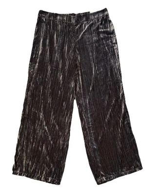 Новый мягкий окружения гофрированный бархат брюки женщин XL широкие ноги коричневый тянуть на - Изображение 1 из 4