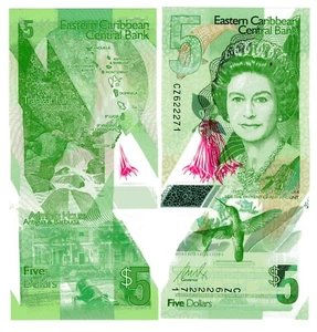 Ostkaribik P-60a 5 Dollar 2020 UNC Polymer - Bild 1 von 1