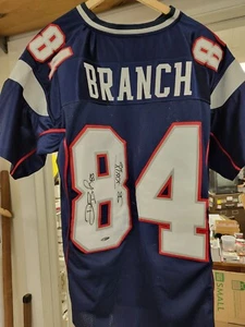 DEION BRANCH New England Patriots Signed Jersey TRISTAR Certified W/INSCRIPTIONS - Picture 1 of 3