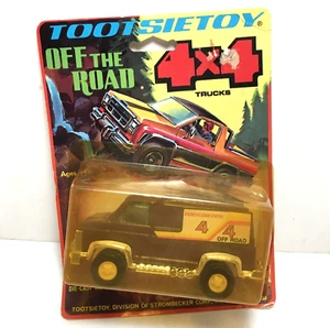 Tootsie Toy 4x4 off the road Van brown die-cast metal vintage 1980 made in USA - Picture 1 of 17