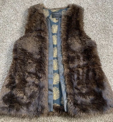 Chaleco Anthropologie Sanctuary Clothing Los Angeles para mujer de piel sintética marrón talla pequeña Foto 1 de 4