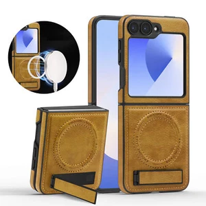 Custodia magnetica in pelle antiurto per Samsung Galaxy Z Flip 6/5/4/3 - Foto 1 di 15