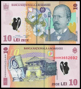 Romania 10 Lei 2018 2024, UNC, POLYMER, P-119 - Picture 1 of 3
