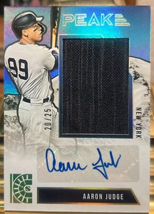 2022 Panini Capstone AARON JUDGE Peak  Signatures Patch AUTO Numbered 20/25