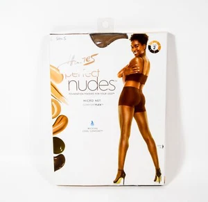 1 par de medias Hanes Perfect Nudes talla S NUDE 2 Micro Net ComfortFlex absorbentes - Imagen 1 de 2