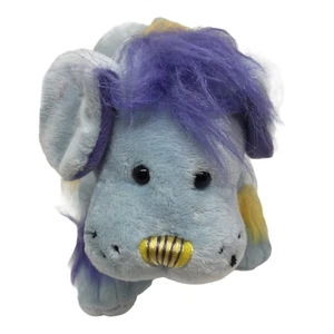 Webkinz Mohawk Puppy 8" Plush HM645 No Code Ganz Blue Purple Yellow Dog - Picture 1 of 3