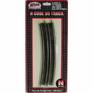 Atlas N Code 55 15" radio pista curva (6 piezas) ATL2018 - Imagen 1 de 1