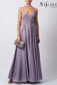 Mascara Mc12204 size 2 lavender lilac Emb Satin lace bodice Evening dress BNWT