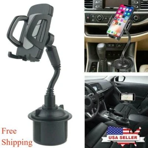 New Universal Adjustable Car Mount Gooseneck Cup Cradle Holder for Cell Phone #1 - Picture 1 of 12
