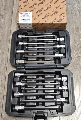 VIM 14pc Ball Tip 6" Long Hex Bit socket Set 3-10mm & 1/8" to 3/8" #BHXLM100 - Image 1 of 3