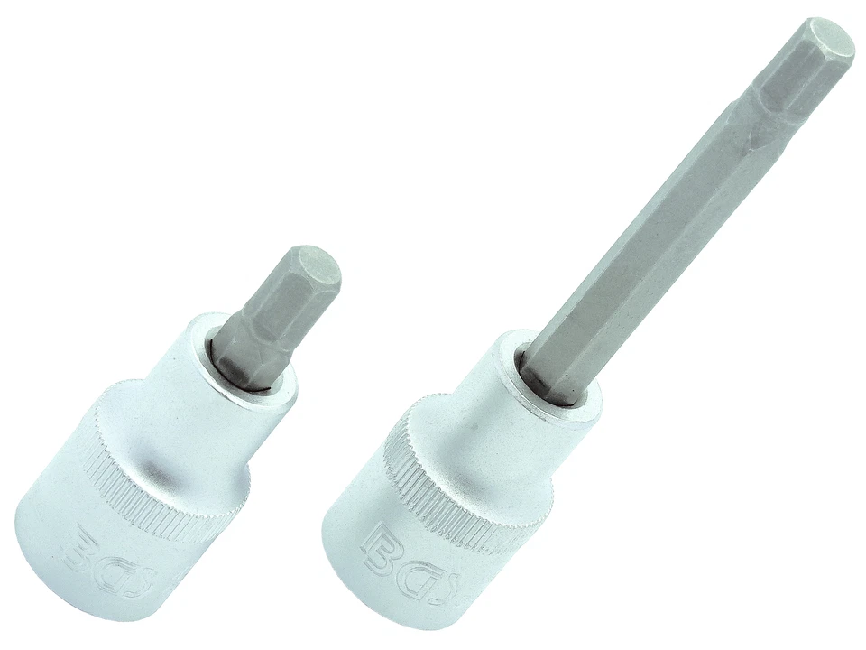 2 x 7 mm Innen Sechskant 6-Kant Stecknuss Nuss 55 / 100 mm Für Inbus Schrauben - Bild 1 von 3