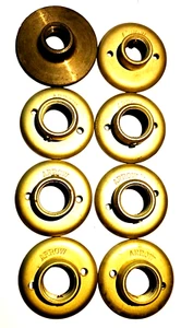 Lot of 8 vintage ARROW and one other Metal Door knob lock Plate Covers - Picture 1 of 6
