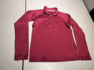 Patagonia Shirt Kids XL 14 Pink Capilene Base layer 1/4 Zipper LS Pullover Top - Picture 1 of 8