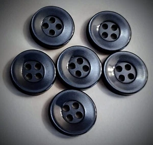 7/16" 4-Hole Navy Dress Shirt Buttons - Picture 1 of 4