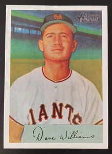 Bowman Heritage 2002 (reimpresiones de 1954) Davey Williams #BHR-DW E-147 - Imagen 1 de 2