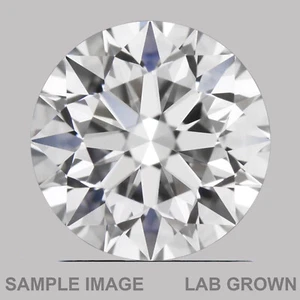 Round Cut Lab Grown CVD Diamond F Color, VVS2 Clarity 0.28 Carat - Picture 1 of 3